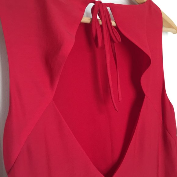 Kimchi Blue Red Shift Dress with Open Back - Picture 4 of 5